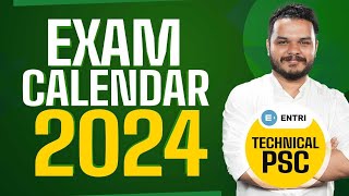 Kerala PSC exam Calendar 2024 for all Technical exams [upl. by Antebi]