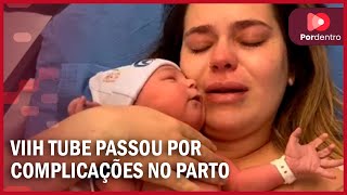 Viih Tube mostra momento emocionante em que abraço de seu filho ajudou após complicações no parto [upl. by Ennovyhs198]