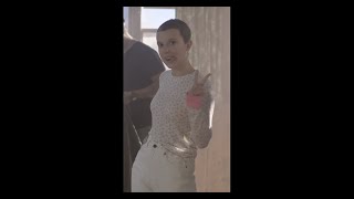 Behind the scenes with Millie Bobby Brown StrangerThings [upl. by Nnyrat]