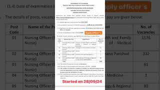 Urgent nursing new Bharti 2024  nusringjobs governmentjobs jobs newrecruitment doctor viral [upl. by Yelsel]