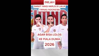 sarat timnas indonesia untuk lolos ke piala dunia 2026 timnas football pialadunia pssi short [upl. by Wynn]