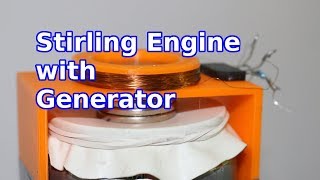 Stirling Engine with Electric Generator [upl. by Camus]