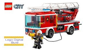 Lego City  60107  Fire Ladder Truck  Children Speed Build [upl. by Balcer]