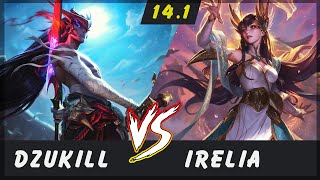 Dzukill  Yone vs Irelia TOP Patch 141  Yone Gameplay [upl. by Estis]