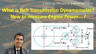 How to measure Engine PowerWhat is Belt Transmission DynamometerHow to determine Brake Power [upl. by Straub91]