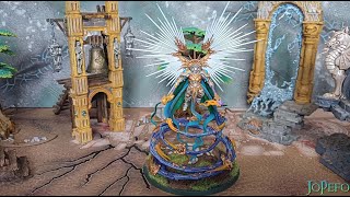 Celeste Supremo Forjados en la Tormenta  Stormcast Eternals Celestant Prime pintado y trasfondo [upl. by Hennahane527]