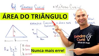 FÁCIL E RÁPIDO  ÁREA DO TRIÂNGULO  GEOMETRIA [upl. by Anircam]