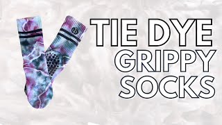 Tie Dye Grippy Socks Tutorial  Cool Mist Geode [upl. by Ulphi]