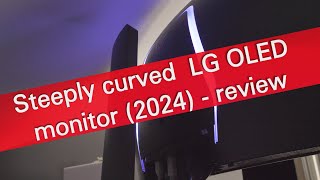 LG 34GS95QE  steeply curved OLED gaming monitor review [upl. by Barde279]