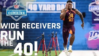 Wide Receivers Run the 40Yard Dash  2019 NFL Scouting Combine Highlights [upl. by Aridnere]