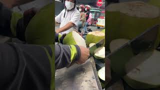 Green coconut cutting skill shorts streetfood coconut fruit explore viralvideo [upl. by Otiragram]