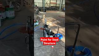 Spray paint steel structure machinesairlesspaintspray spraymachine airlesspainting spraypaint [upl. by Ailegnave]