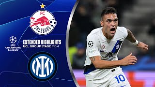 Salzburg vs Inter Milan Extended Highlights  UCL Group Stage MD 4  CBS Sports Golazo [upl. by Yldarb]