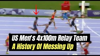 Olympics Review US Mens 4x100m Relays  A History Of Messing Up At The Olympics [upl. by Ahsiekrats485]