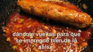 Solomillo en salsa de sobrasada y miel Receta de Cocina  RecetasNet [upl. by Suoirtemed]