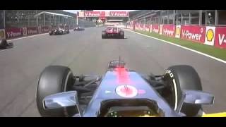 F1 2012 Belgium Spa Start Crash Onboard [upl. by Odinevneib]