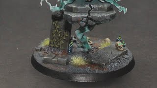 How to paint Nighthaunt Court Cemetery themed base [upl. by Ahsitak]