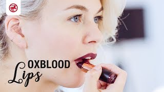 Oxblood Lips  Louisa zeigt den verruchten LippenTrend [upl. by Kizzee684]