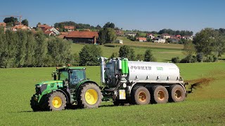 John Deere 6210R  Joskin 22500L  Lisier 2016 ETA Andrey amp Schafer [upl. by Nnodnarb]