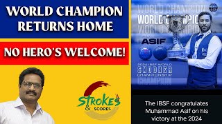 World Champion Returns Home  No Hero’s Welcome  Muhammad Asif  Snooker [upl. by Sorips]