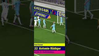 Rudiger Goal v Man City 😈🔥 efootballefootball2024shortsfeedyoutubeshortsrudigerrealmadridpes [upl. by Stephenie]