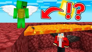 JJ Demon Hide Under Nether from Angel Mikey in Minecraft  Maizen [upl. by Pool]