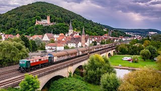 Old and new trains at Gemünden am Main August 2024 [upl. by Fezoj]