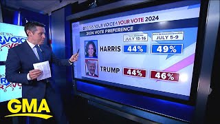 How Harris fares vs Trump in the polls [upl. by Stan]