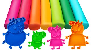 Aprende Los Colores con PLAY DOH Peppa Pig y Familia  Video Educativo para Niños y Bebés [upl. by Dotti936]