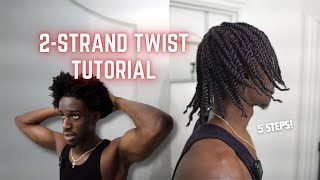 full two strand twist tutorial 4c hair [upl. by Brendin]