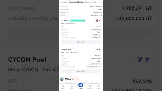Startup Mining for CYCON Token with 84966 APR startup gateiostartup gateio mining cycon [upl. by Richman]