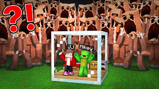 Scary Villagers Apocalypse vs Mikey amp JJ Doomsday GLASS Bunker  Minecraft Maizen [upl. by Candra]