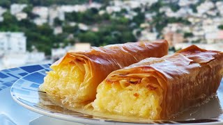 Galaktoboureko rolls Greek custard pie [upl. by Enelrae78]