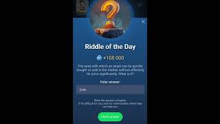 X Empire 20241004 riddle of the day [upl. by Asiela163]