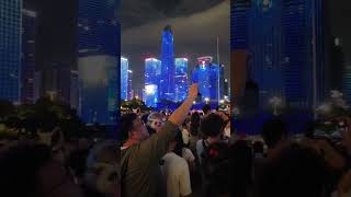 Light show at Civic Center Shenzhen China 🇨🇳 Happy Chinese National Holiday [upl. by Bret667]