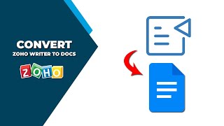 How to convert Zoho writer to Google Docs [upl. by Eugenle]