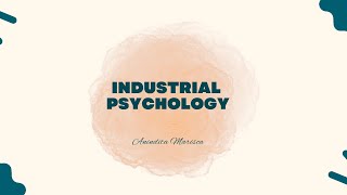 HR Psychology In Industry [upl. by Assir]