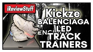 Balenciaga LED Track Trainers White  Kickze Review [upl. by Ellord132]