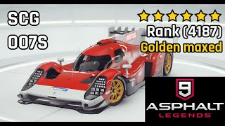 Asphalt 9  SCG 007S 6 Rank 4187  Golden Maxed multiplayer races [upl. by Asaret]