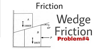 6 Friction  Problem4  Wedge Friction  Complete Concept  Most Important Problem [upl. by Eberhart519]