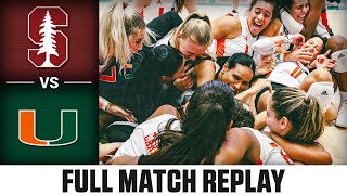 Stanford vs Miami Full Match Replay  2024 ACC Volleyball [upl. by Aicena]