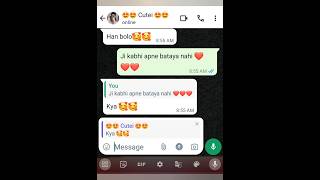 apne kabhi bataya nahi ❤️ short love massenger truelovechat [upl. by Charlton]