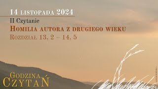 GodzinaCzytań  II Czytanie  14 listopada 2024 [upl. by Rehtaef]