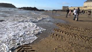 SaintMalo  Vidange et marée montante de la Piscine de Bon secours 2013 PART 2 [upl. by Odlavso]