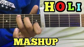 HOLI SONGS MASHUP Guitar Lesson  BollywoodHindi Holi songs  Holi Special Video  FUXiNO [upl. by Enybor]