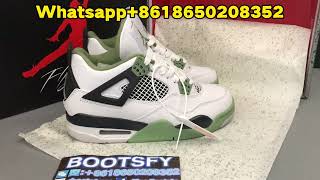 Review Jordan 4 Retro Seafoam AQ9129 103 from BOOTSFY [upl. by Ymmik]