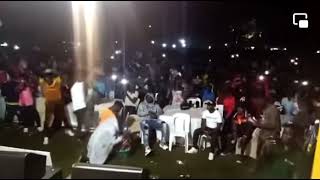 Mikie wine killing it at kabako concert lights up [upl. by Loyce]