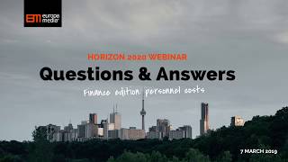 The Horizon 2020 FAQ  Finance edition Personnel costs [upl. by Salangi947]