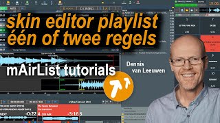 mAirList playlist 1 of 2 regels one or two rows Skin Editor [upl. by Weinreb]