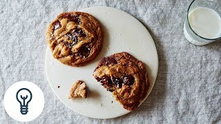 Ovenlys Secretly Vegan Salted Chocolate Chip Cookies  Genius Recipes [upl. by Gladi798]